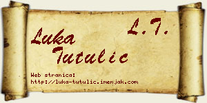 Luka Tutulić vizit kartica
